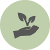 hand and plant icon