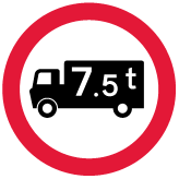 Commercial vehicle weight restriction