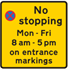 No stopping sign