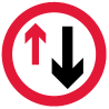 Prioirtiy to oncoming vehicles