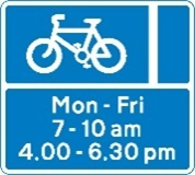 With-flow cycle lane sign