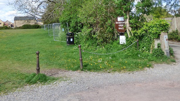 Entrance and signage at Backstones Open Space
