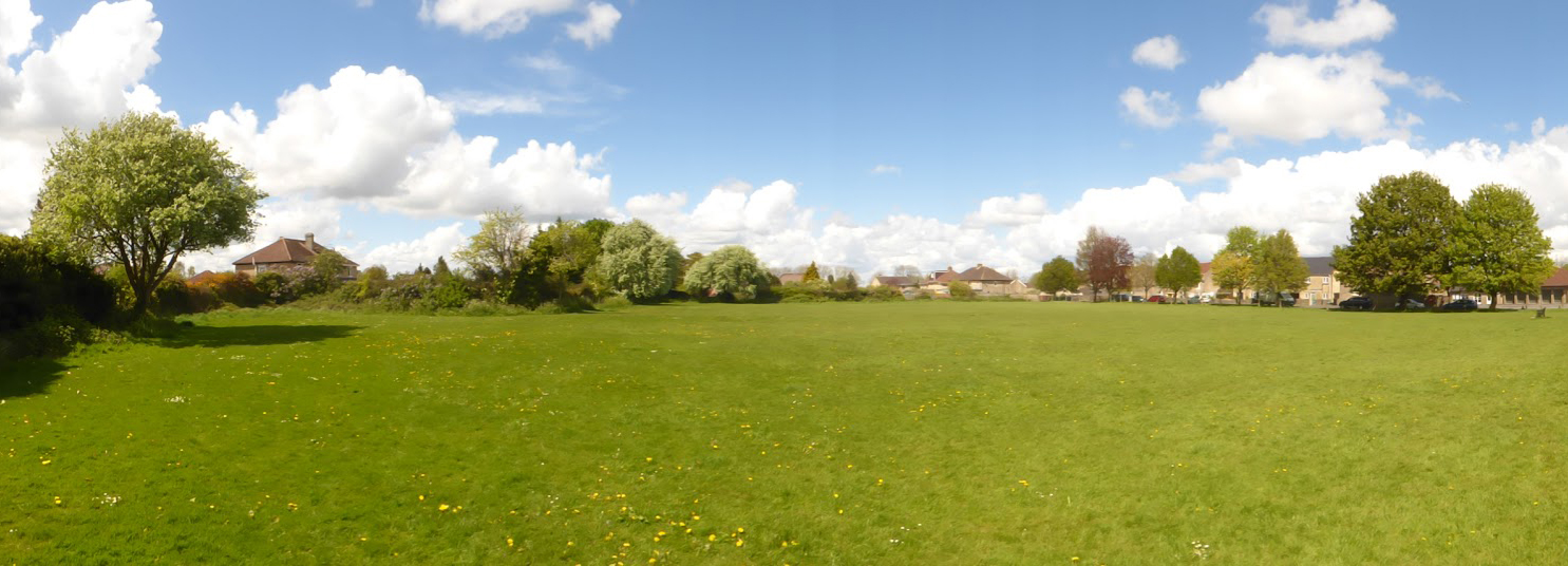 A panoramic view of Entry Hill Open Space