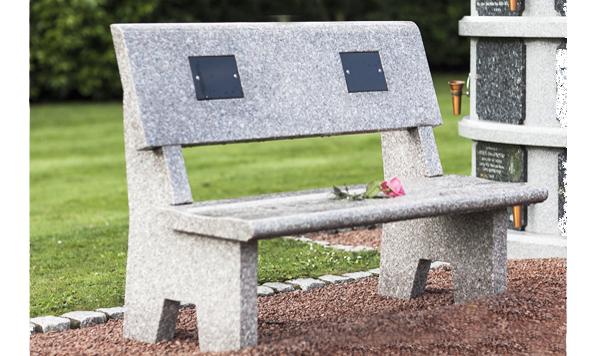 Backed granite bench product photo