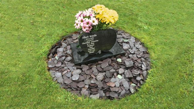 Circle garden with heart-shaped memorial