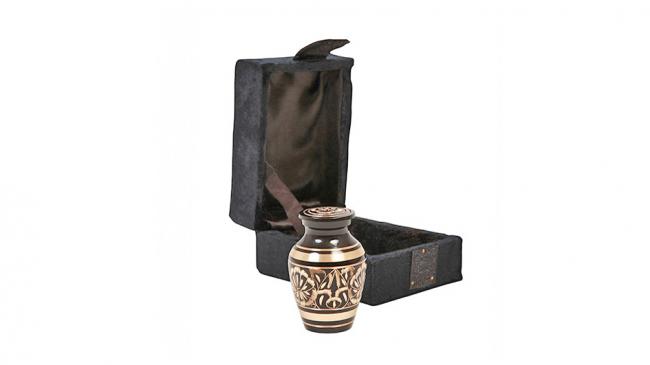 Mini cremation urn and presentation box