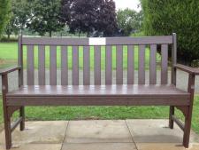 Eco bench with plaque