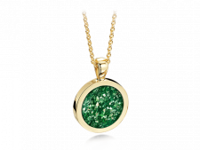 gold and greenroudn pendant